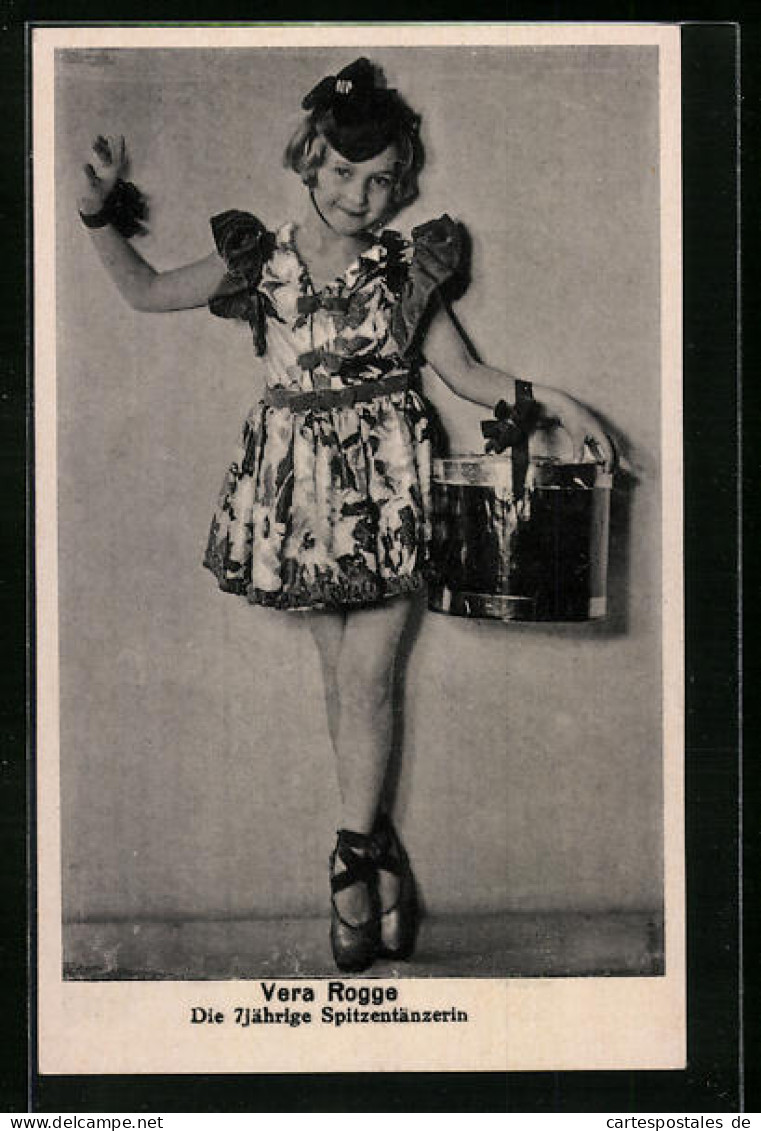 AK Vera Rogge, 7 Jährige Spitzentänzerin Im Kostüm  - Dans