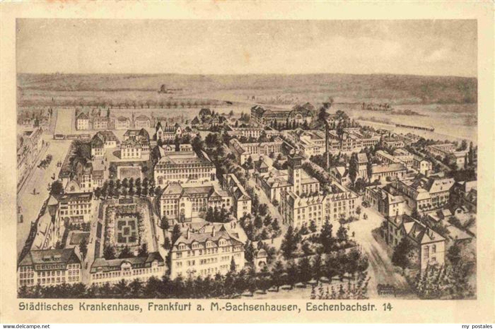 73974123 Sachsenhausen_FRANKFURT_AM_MAIN Staedtisches Krankenhaus Aus Der Vogelp - Frankfurt A. Main