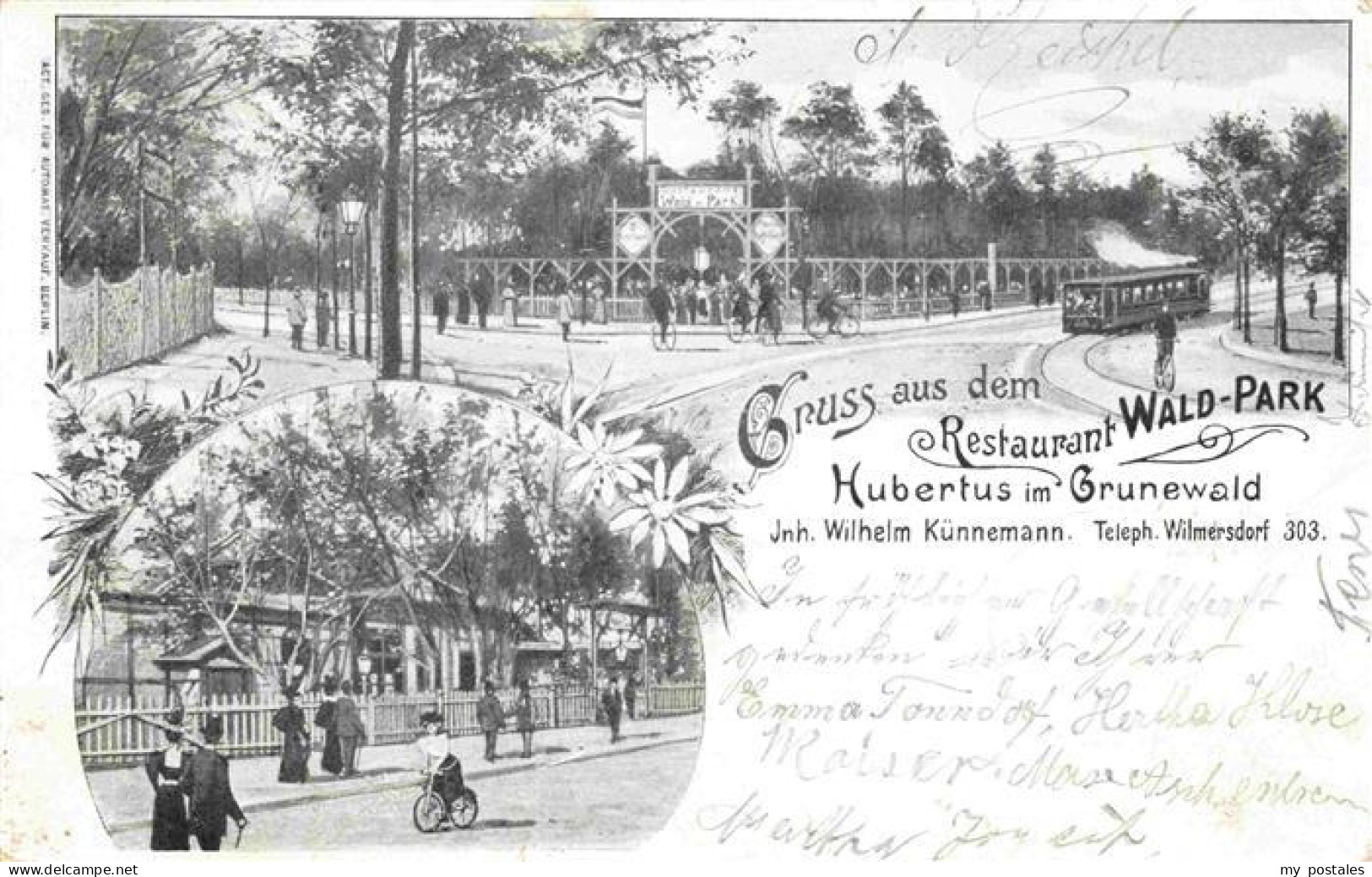 73974110 Wilmersdorf__Berlin Restaurant Waldpark Hubertus Im Grunewald Deutsche  - Andere & Zonder Classificatie