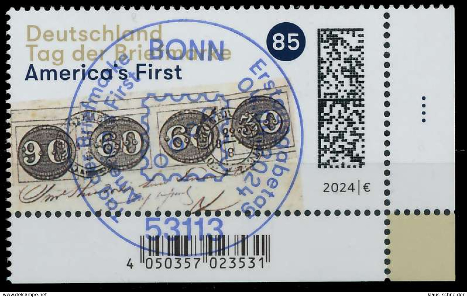 BRD BUND 2024 Nr 3822 ESST Zentrisch Gestempelt ECKE-URE X76B10E - Used Stamps