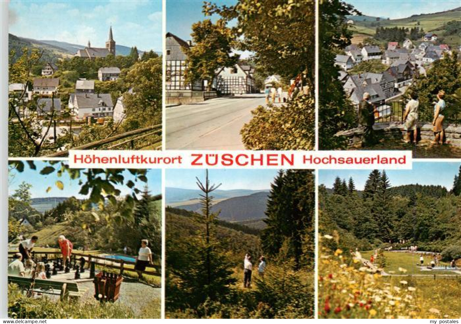 73942535 Zueschen__Sauerland Teilansichten Ortspartien Gartenschach Panorama - Winterberg