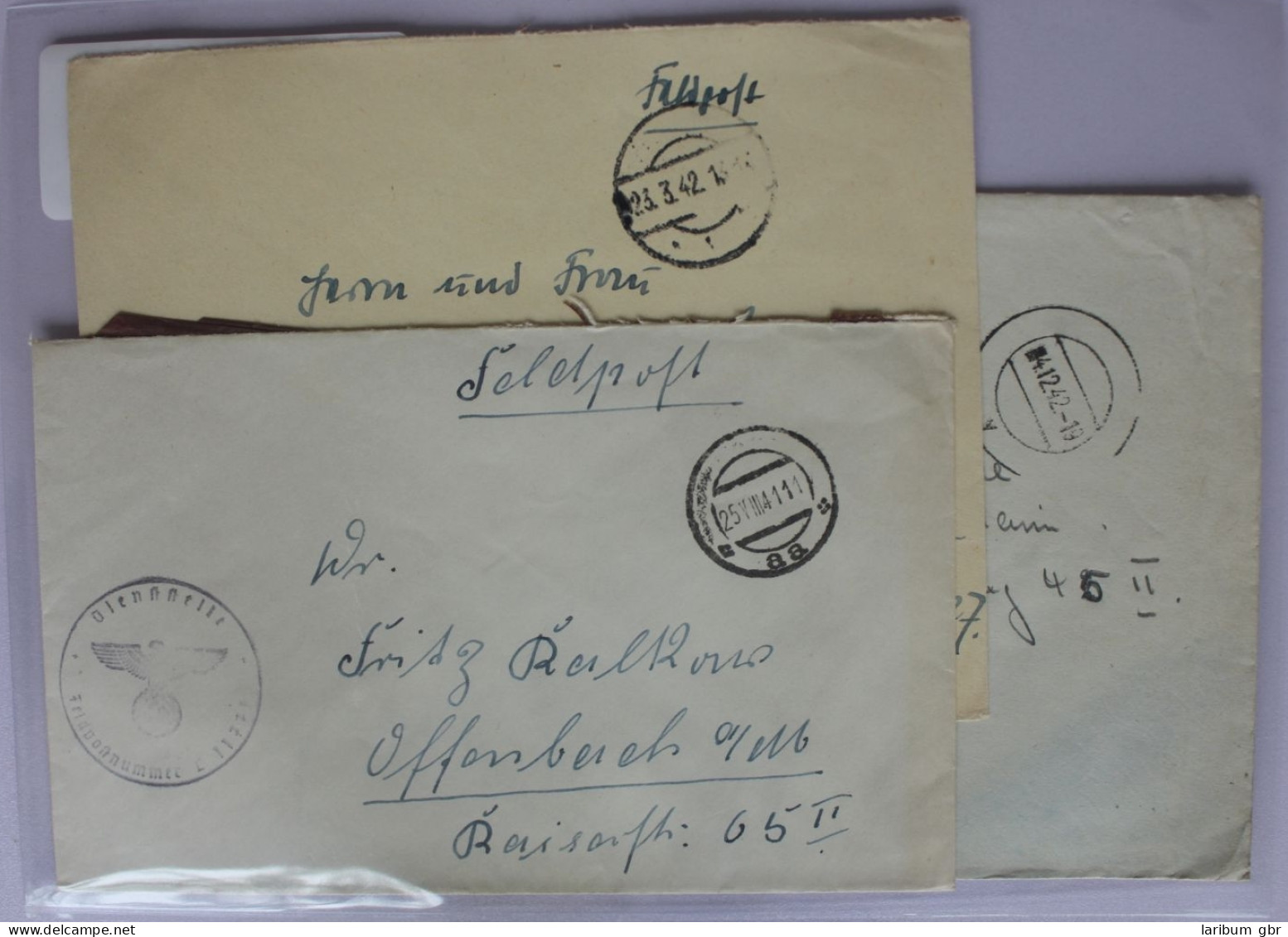 Deutsches Reich 3x Feldpost Mit Stummen Stempel #BC831 - Autres & Non Classés