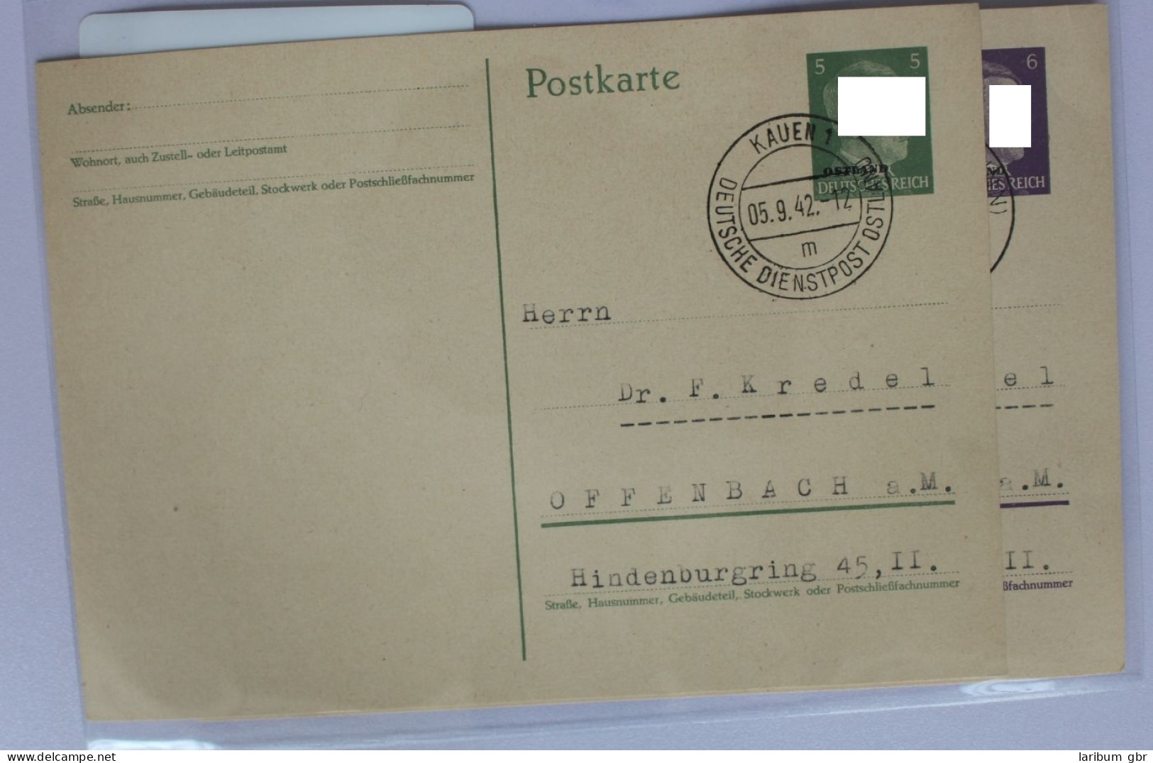 Deutsches Reich 1x Karte Deutsche Dienstpost Ukraine + 1x Ganzsache #BC835 - Altri & Non Classificati