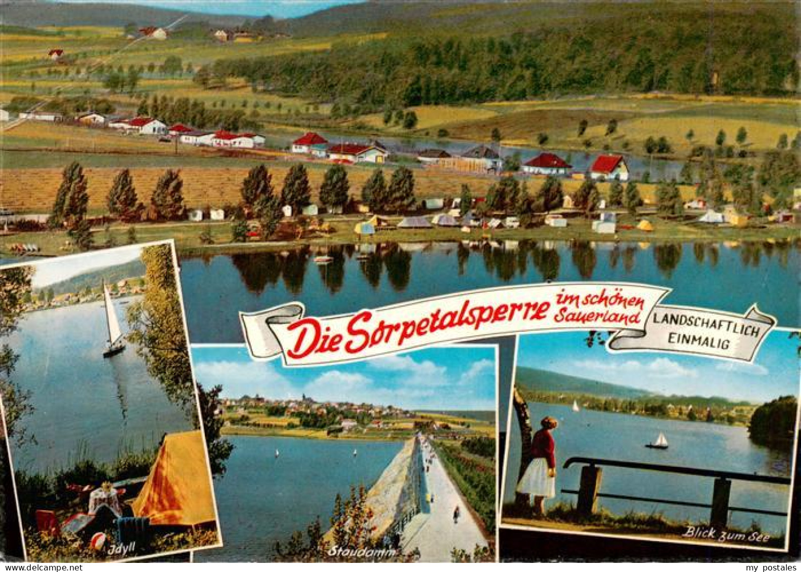 73942457 Sorpetalsperre Panorama Idyll Staudamm Blick Zum See - Sundern