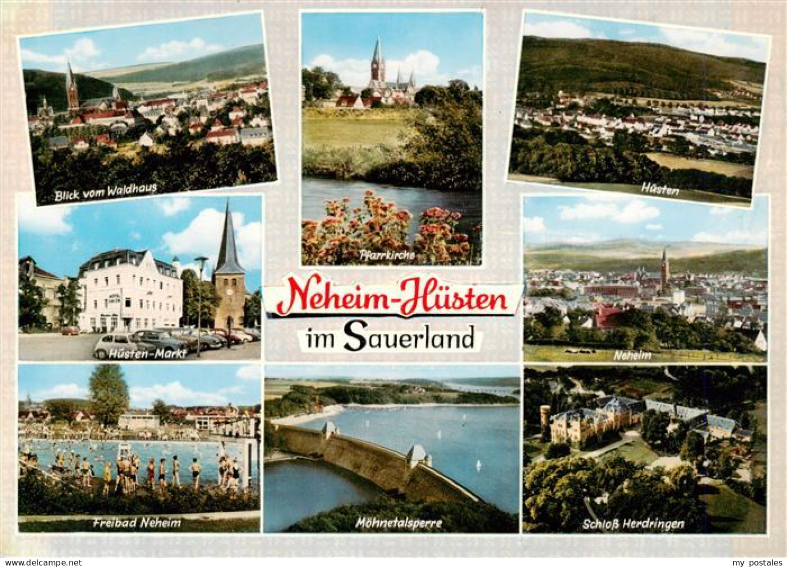 73942447 Neheim-Huesten Panorama Kirche Huesten Markt Neheim Freiba Moehnetalspe - Arnsberg