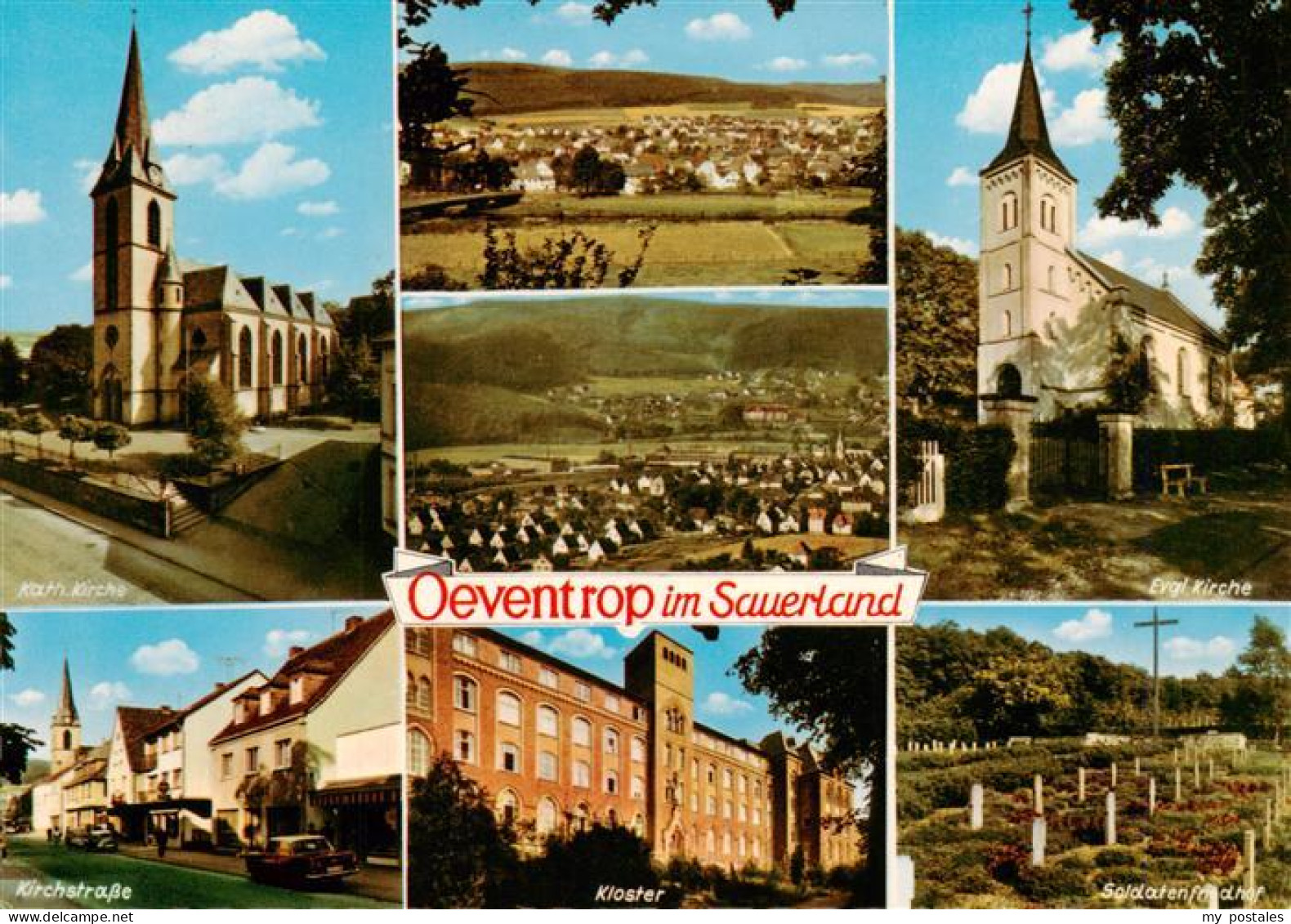 73942437 Oeventrop Kath Kirche Fliegeraufnahmen Ev Kirche Kirchstrasse Kloster S - Arnsberg