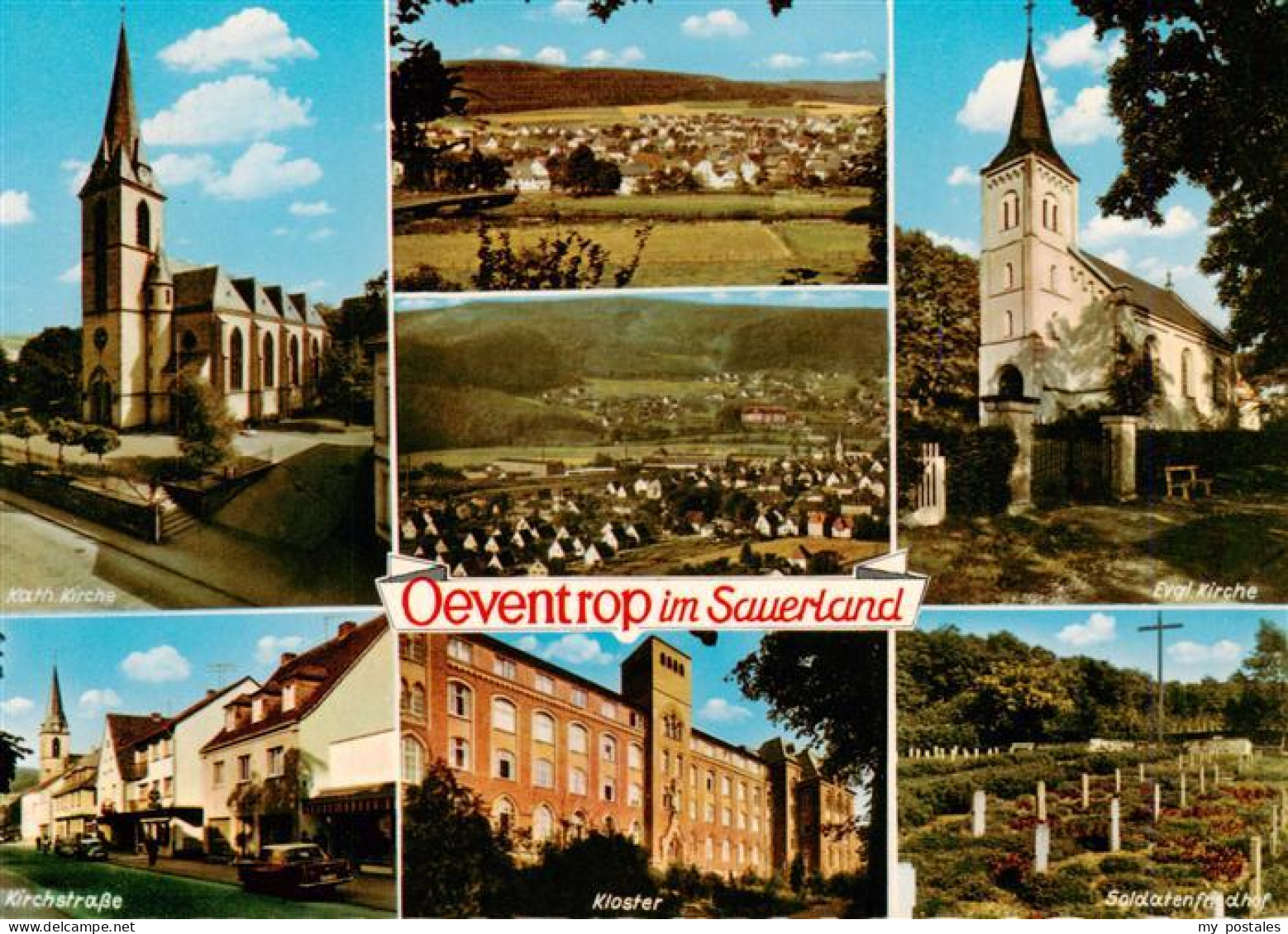 73942436 Oeventrop Kath Kirche Fliegeraufnahmen Ev Kirche Kirchstrasse Kloster S - Arnsberg