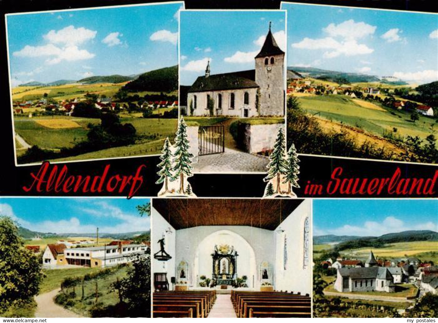 73942430 Allendorf_Sauerland_Sundern Panorama Kirche Inneres Teilansichten - Sundern