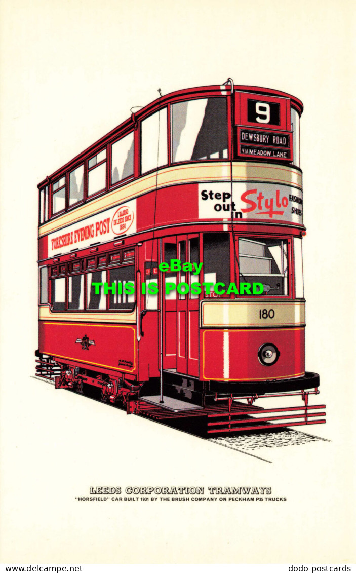 R574797 Leeds Corporation Tramways. Horsfield Car Built 1931. Brush Company On P - World