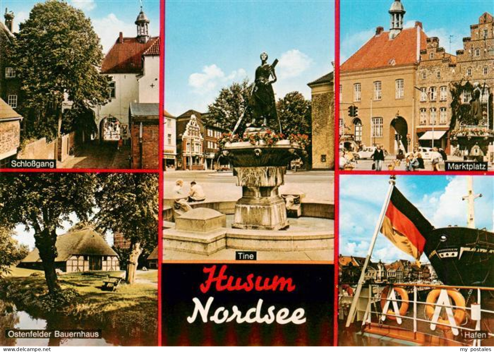 73901427 Husum  Nordfriesland Schlossgang Ostenfelder Bauernhaus Tine Statue Mar - Husum
