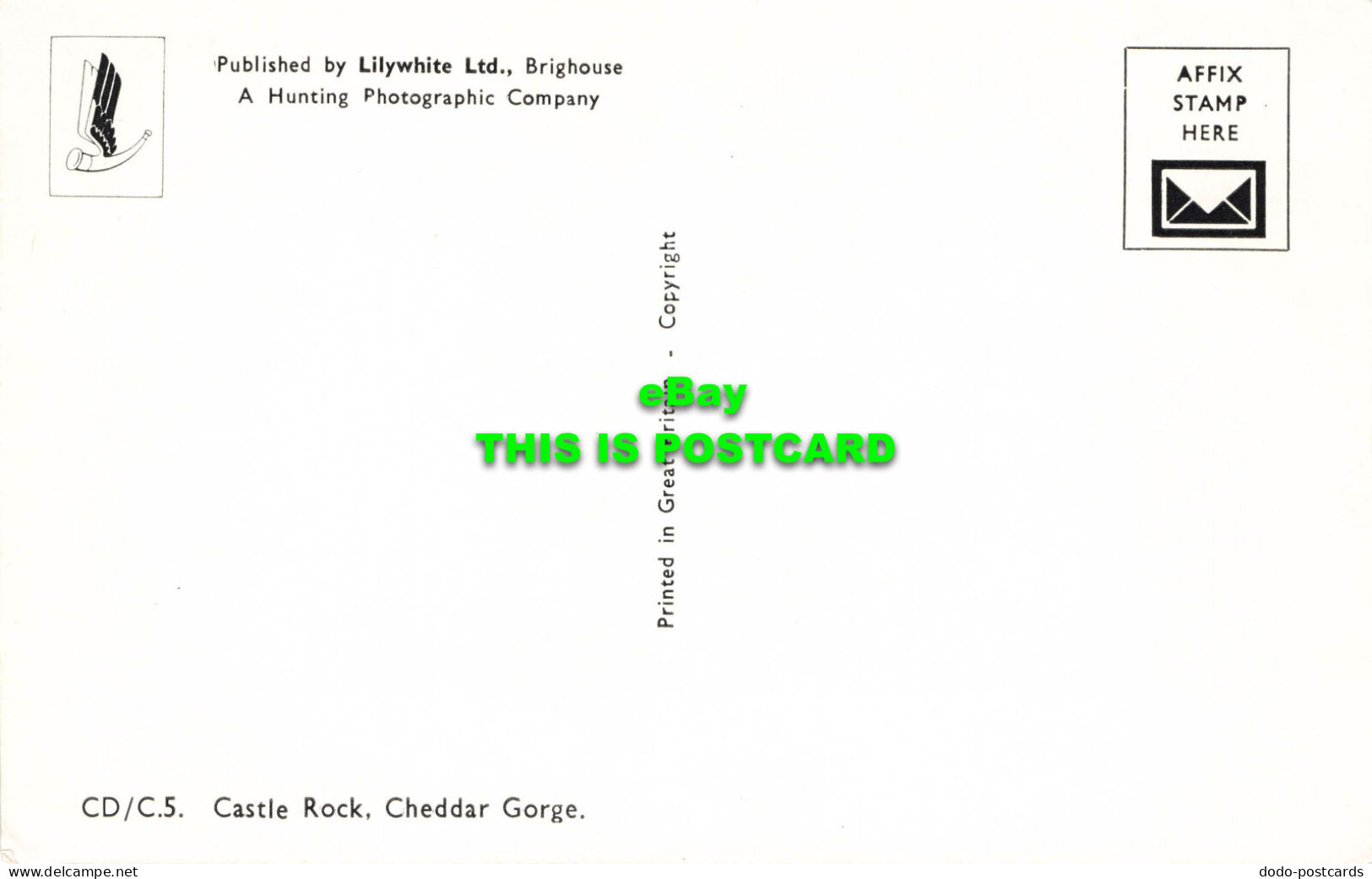 R575141 CD C. 5. Castle Rock. Cheddar Gorge. Lilywhite. Hunting Photographic Com - World