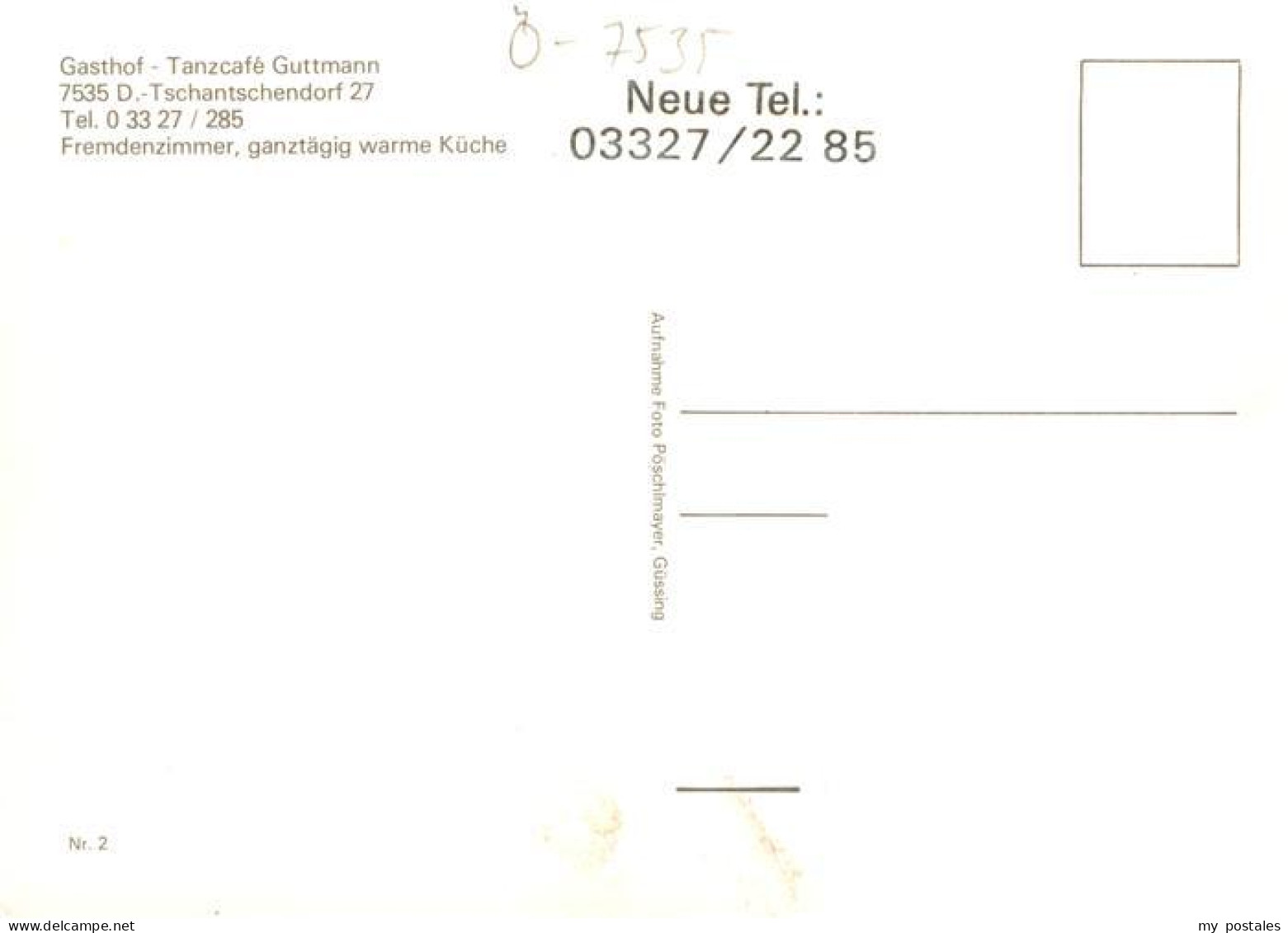 73901331 Deutsch Tschantschendorf Tobaj Gasthof Tanzcafe Guttmann Gastraeume Bar - Sonstige & Ohne Zuordnung