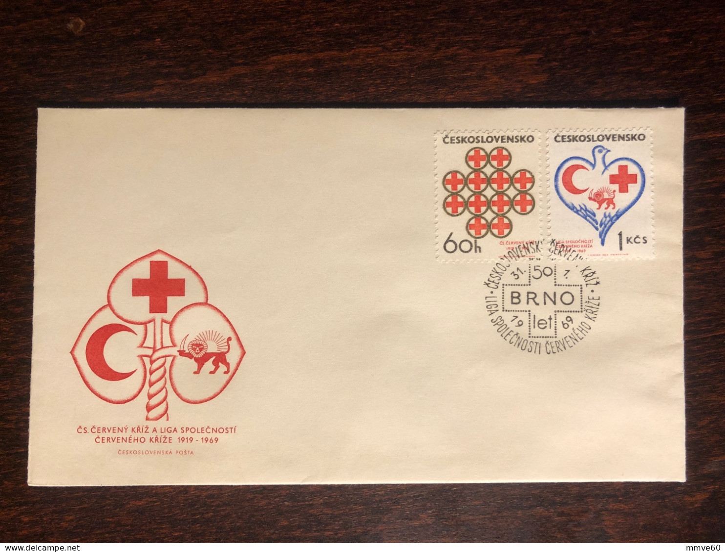 CZECHOSLOVAKIA FDC COVER 1969 YEAR RED CROSS HEALTH MEDICINE STAMPS - FDC