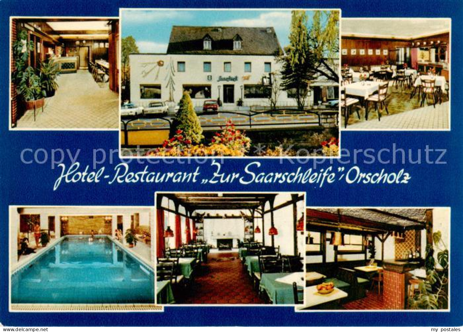 73862752 Orscholz Hotel Restaurant Zur Saarschleife Gastraeume Hallenbad Orschol - Sonstige & Ohne Zuordnung