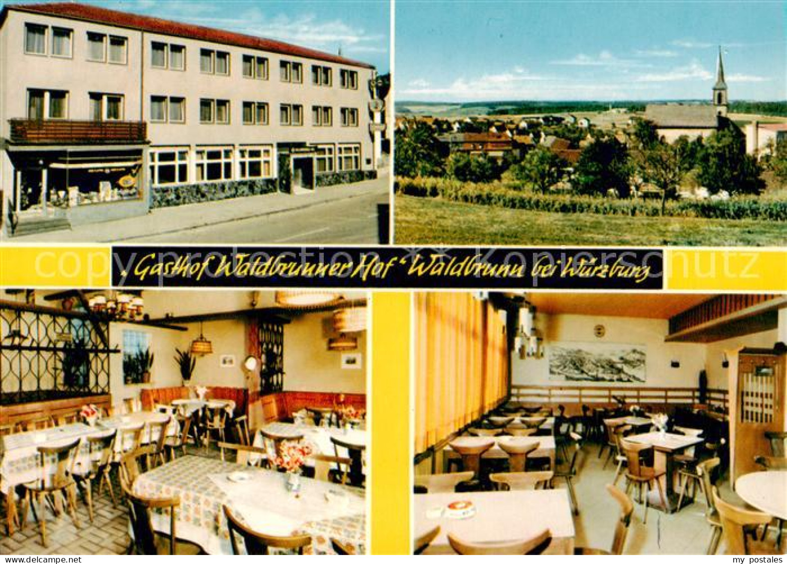 73862664 Waldbrunn Wuerzburg Gasthof Waldbrunner Hof Gastraeume Panorama Waldbru - Autres & Non Classés