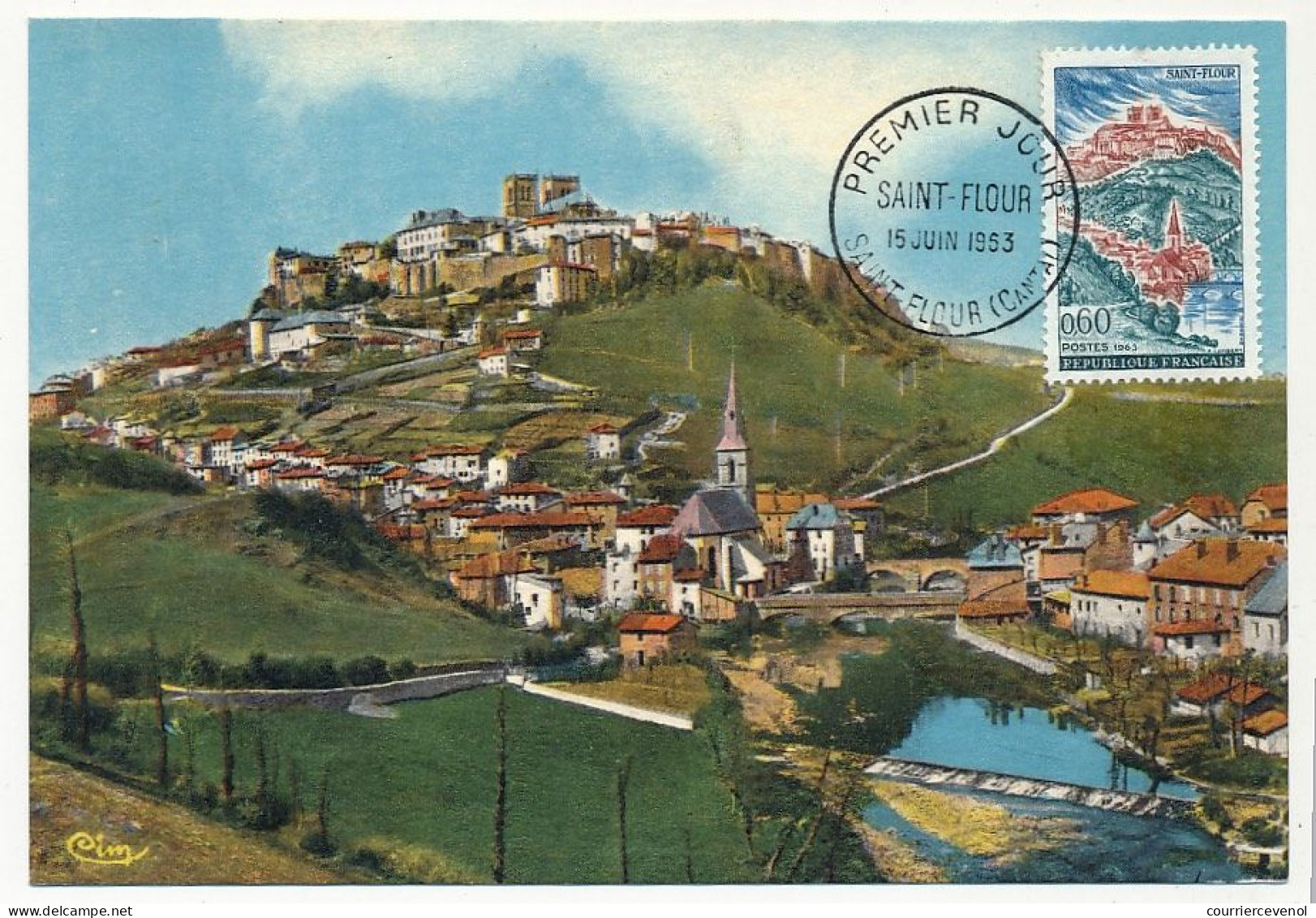 FRANCE => Carte Maximum - 0,60 F Saint-Flour - 15 Juin 1963 - St Flour (Cantal) - 1960-1969