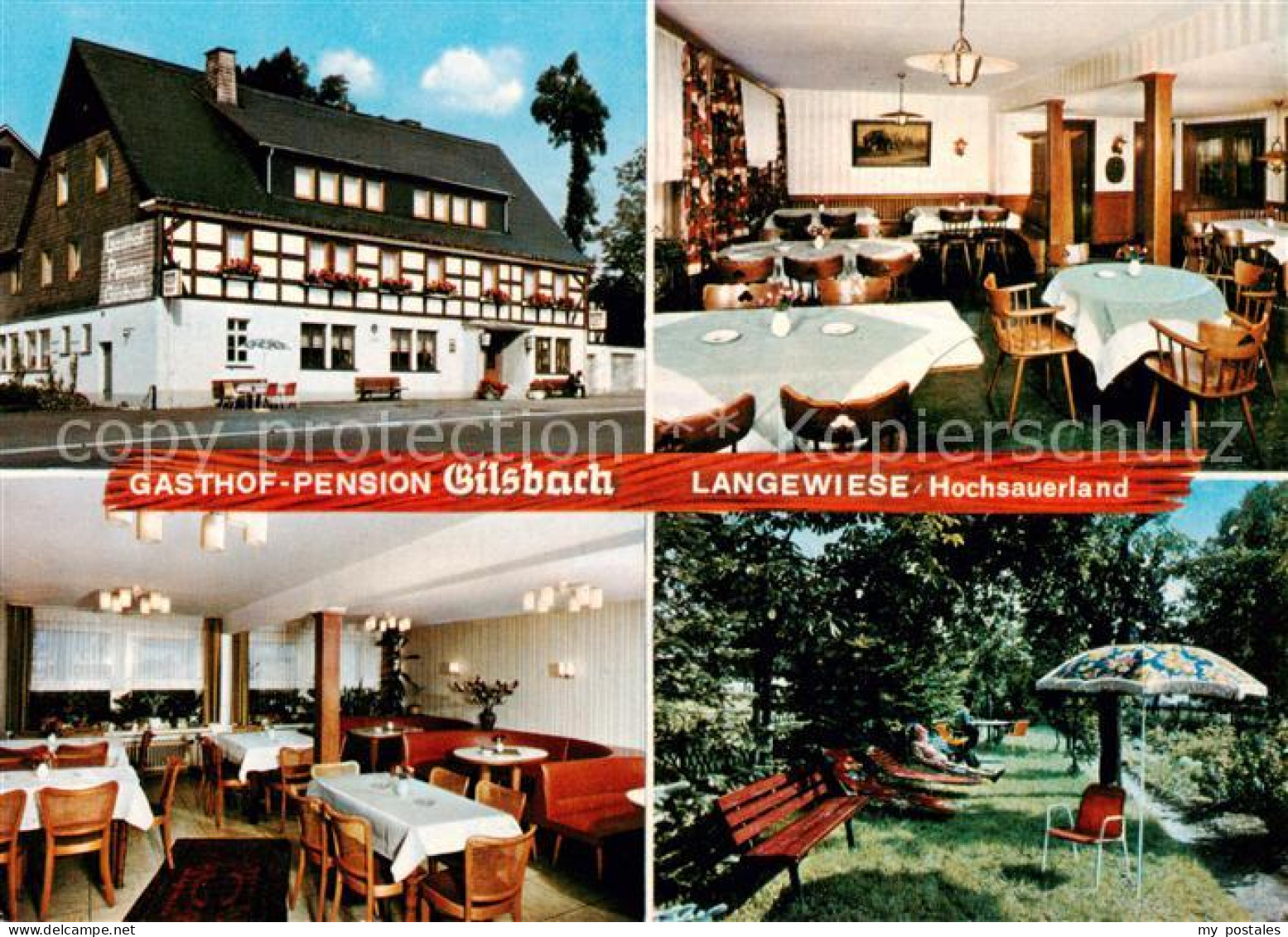 73862643 Langewiese Gasthof Pension Gilsbach Restaurant Garten Langewiese - Winterberg