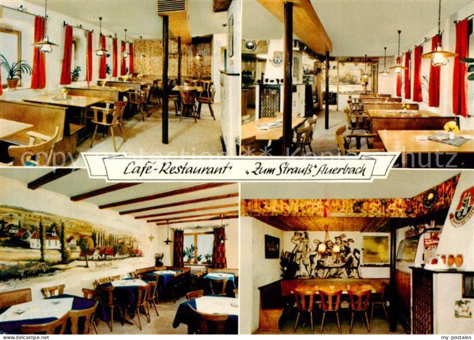 73862590 Auerbach Karlsruhe Cafe Restaurant Zum Strauss Gastraeume Auerbach Karl - Andere & Zonder Classificatie