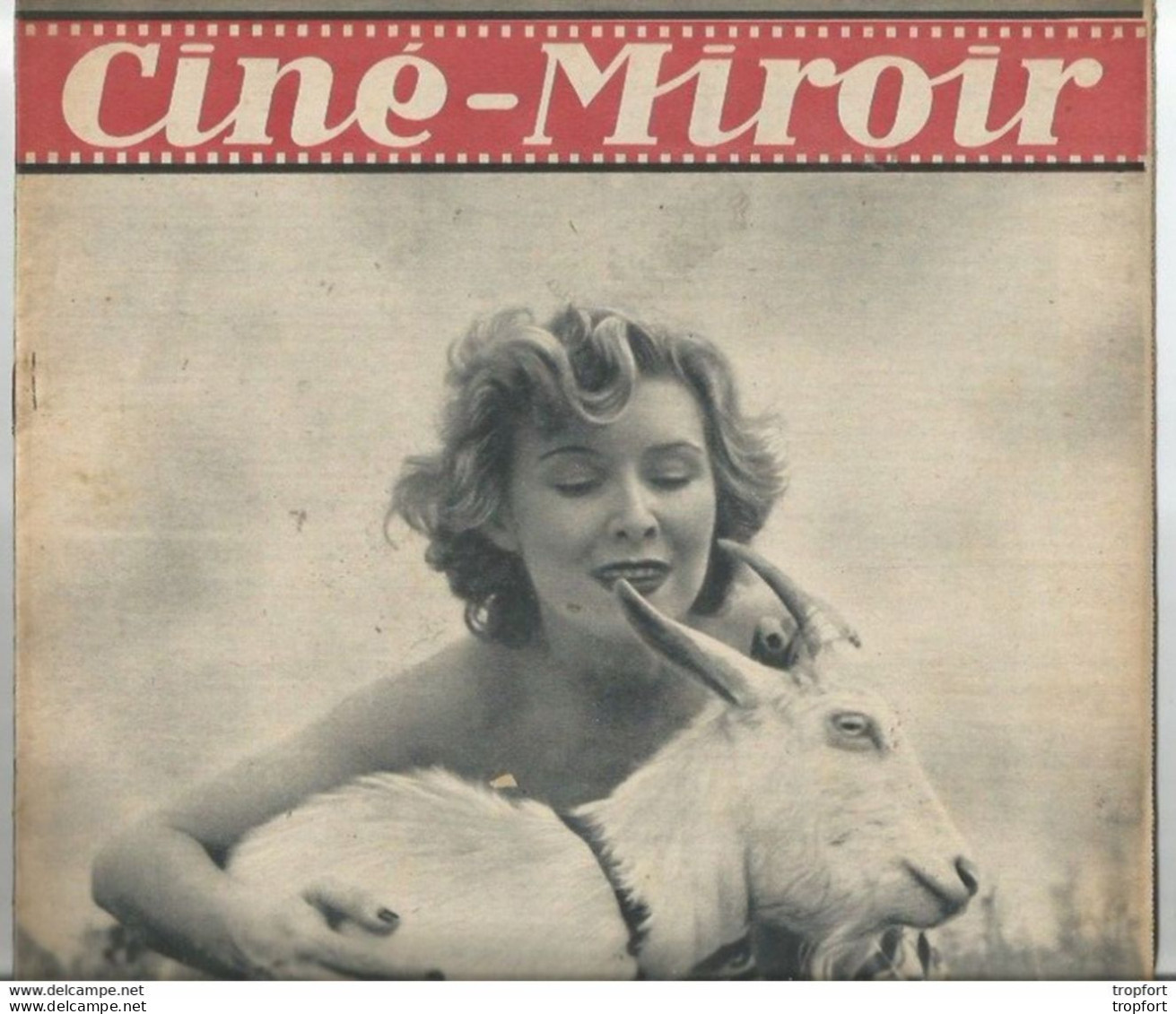 Vintage // Old French Movie Newspaper // CINE MIROIR 1948  Noelle NORMAN  Verso FERNANDEL - 1950 à Nos Jours