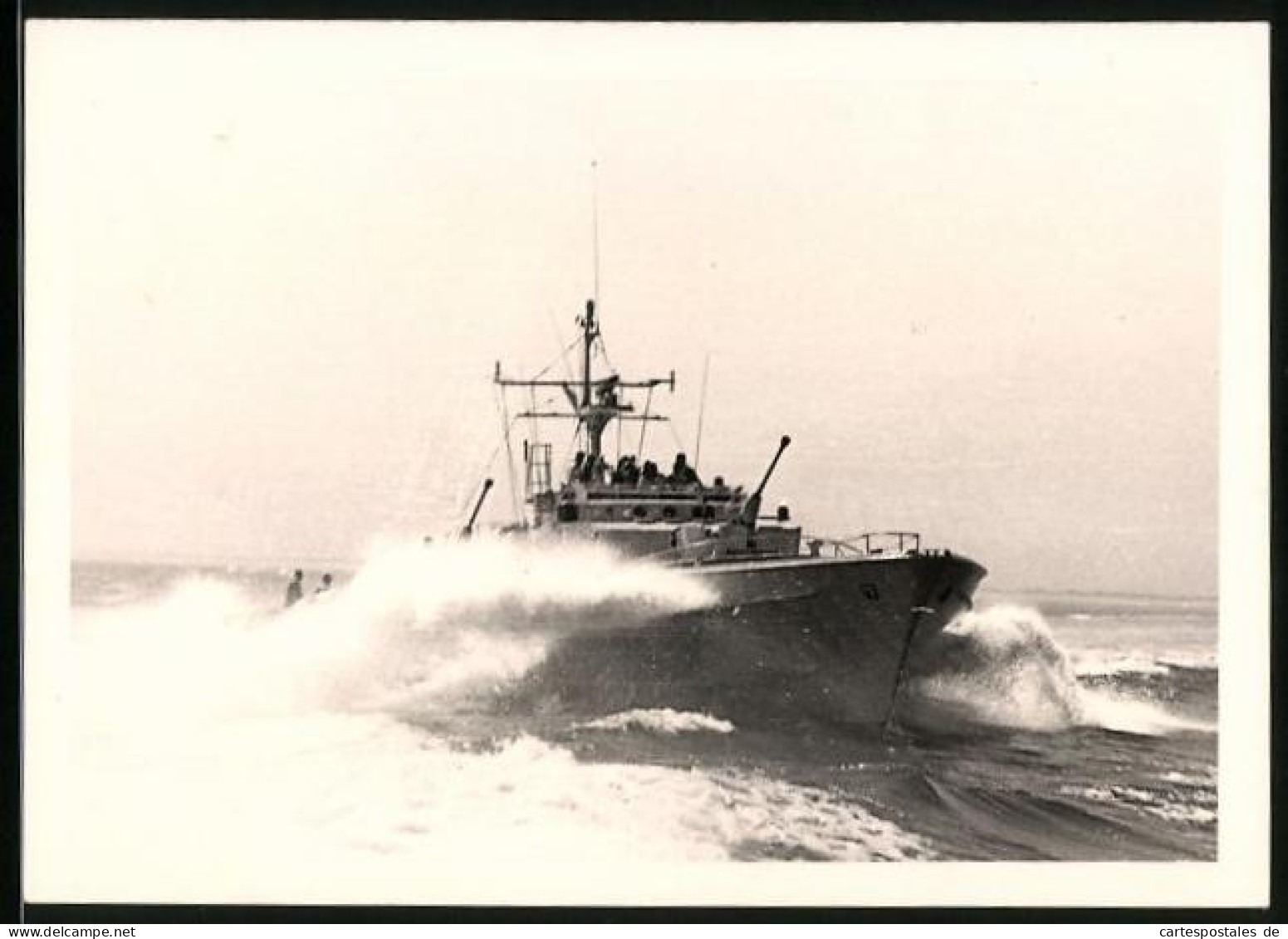 Fotografie Bundesmarine, Torpedo-Schnellboot Auf See  - Krieg, Militär