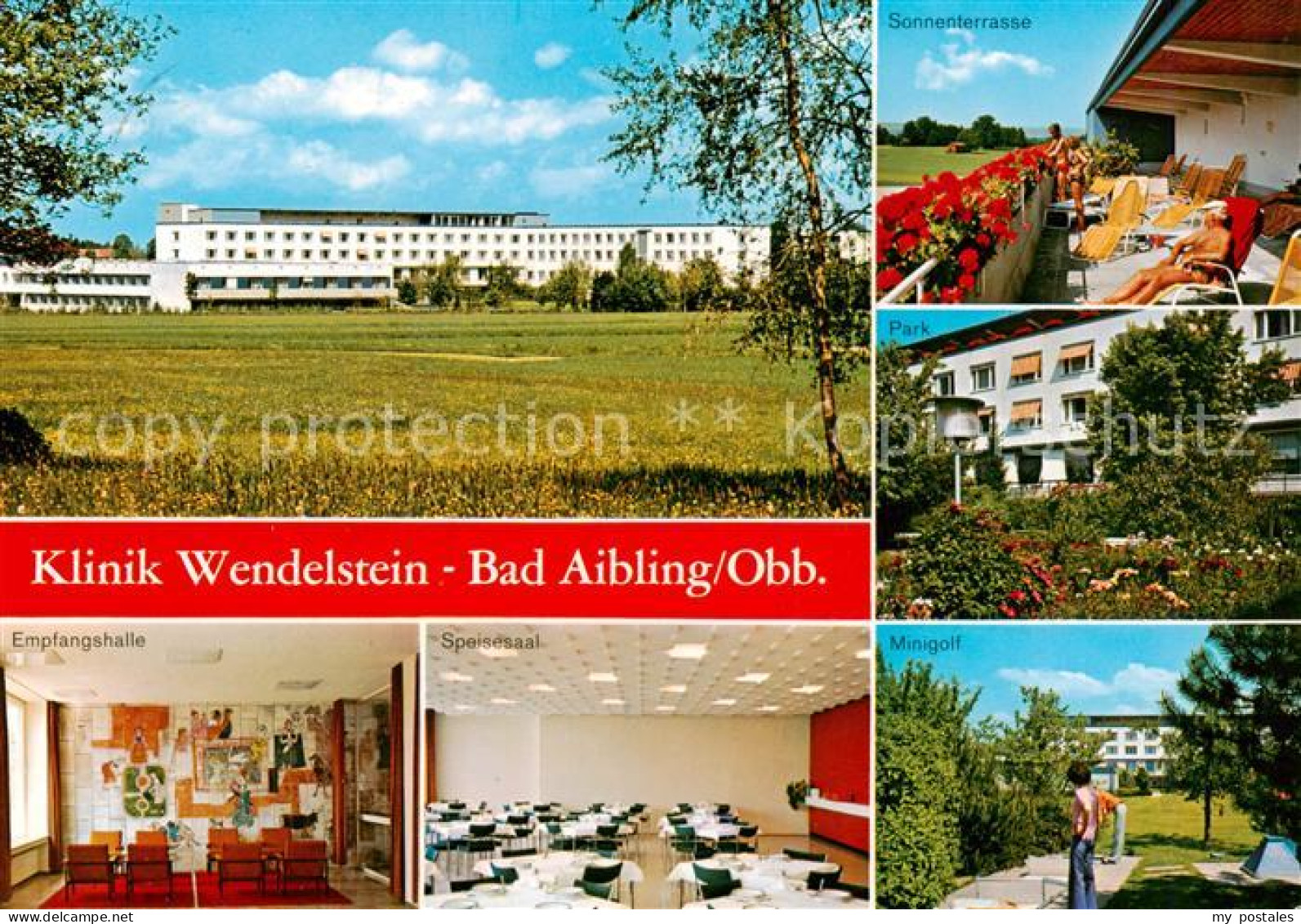 73829384 Bad Aibling Klinik Wendelstein Empfangshalle Speisesaal Minigolf Terras - Bad Aibling