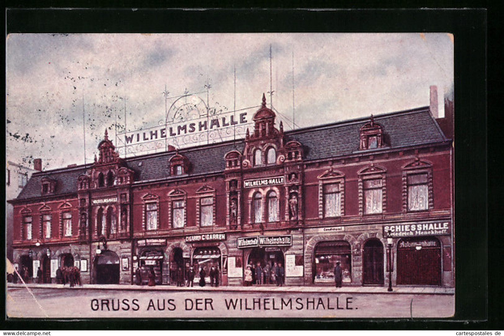 AK Hamburg-St. Pauli, Wilhelmshalle Mit Schiesshalle  - Mitte