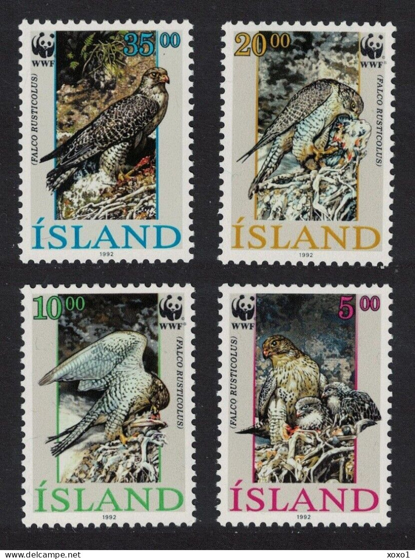 Iceland 1992 MiNr. 776 - 779 Island Birds Gyrfalcon (Falco Rusticolus) WWF 4v MNH** 5.50 € - Other & Unclassified