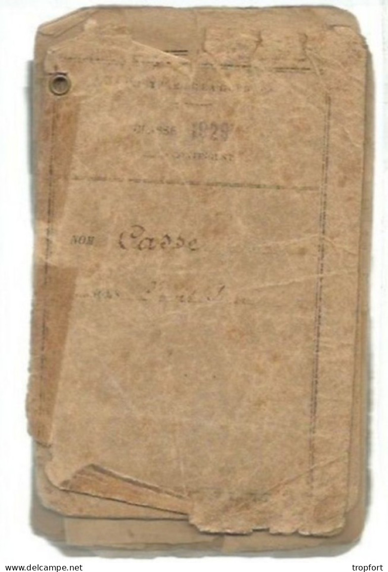 PG / LIVRET MILITAIRE CLASSE 1929  En L'etat Pages Détachées  Miliraia Guerre Ww - Historical Documents