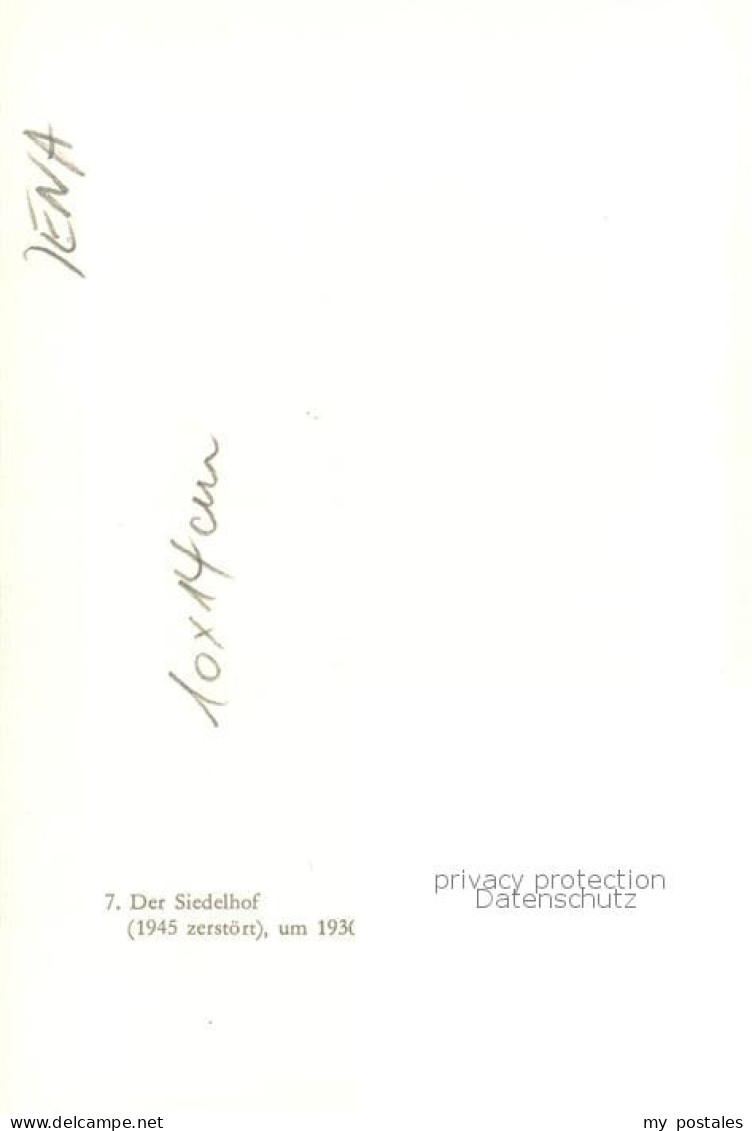 73755029 Jena  Thueringen Der Siedelhof Um 1930 Zerstoert 1945 Zeichnung  - Jena