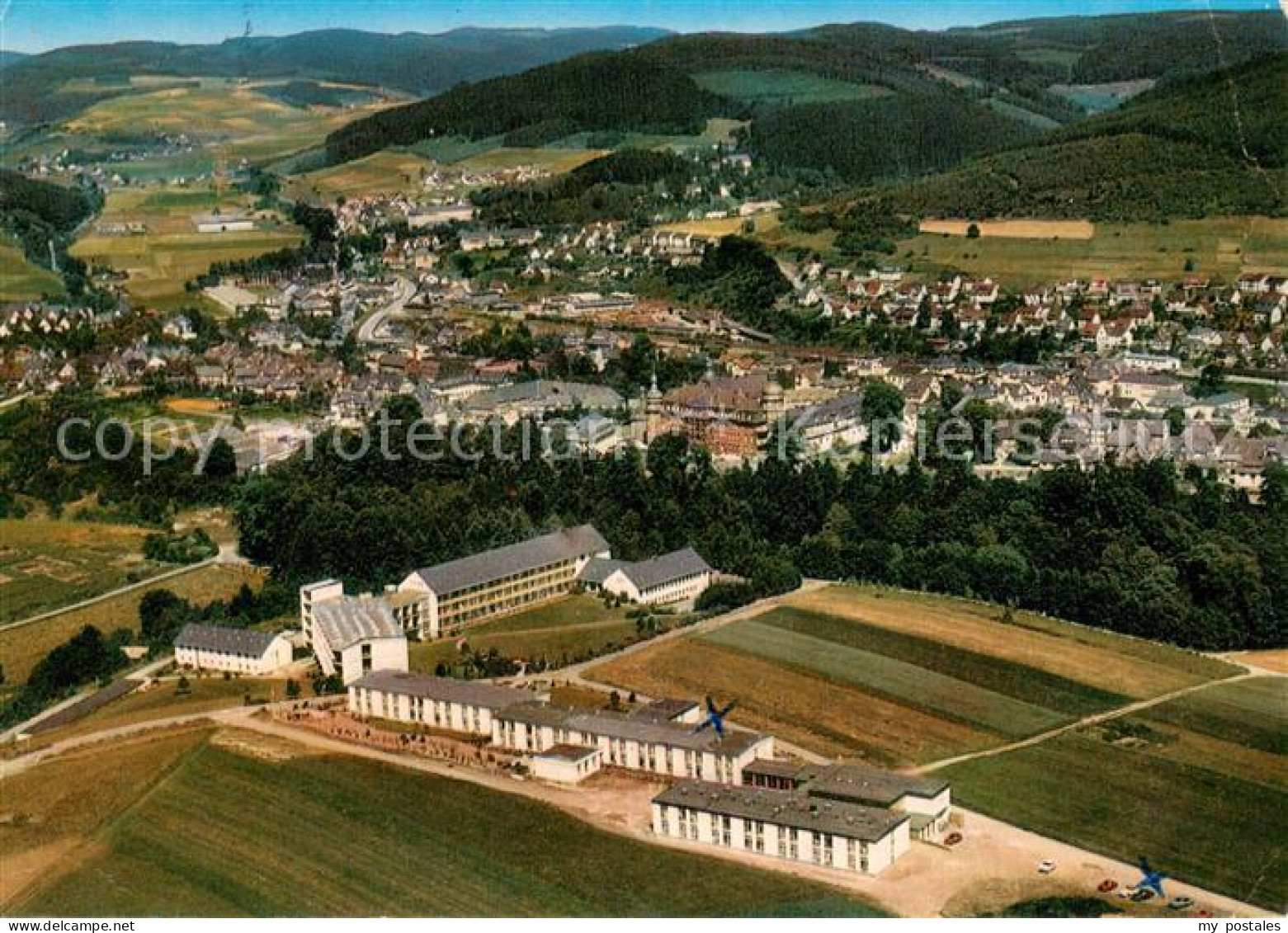 73754977 Bad Berleburg Fliegeraufnahme Mit Schloss Und NH Klinik Odeborn Mit Gae - Bad Berleburg