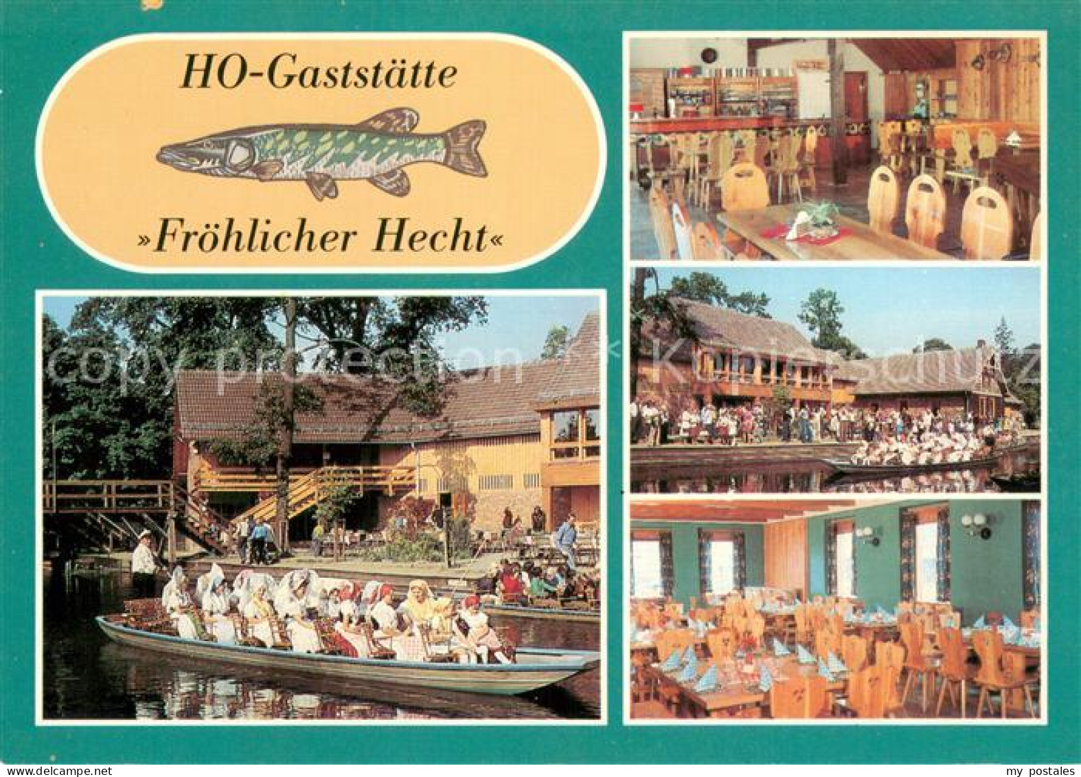 73754895 Lehde HO Gaststaette Froehlicher Hecht Gastraeume Spreewald Bootspartie - Andere & Zonder Classificatie