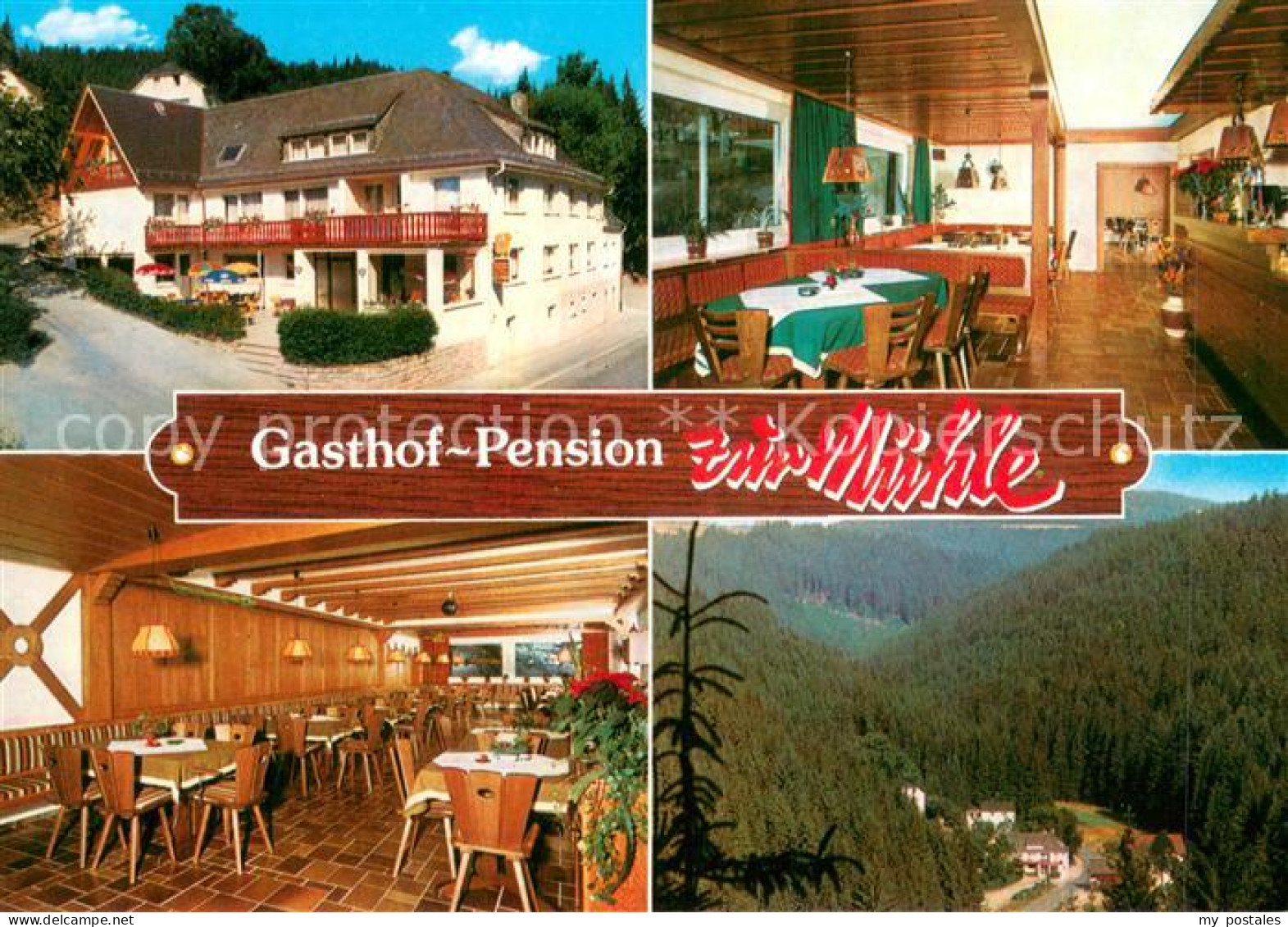 73754864 Schwarzenbach Wald Gasthof Pension Zur Muehle Gastraeume Panorama Schwa - Autres & Non Classés