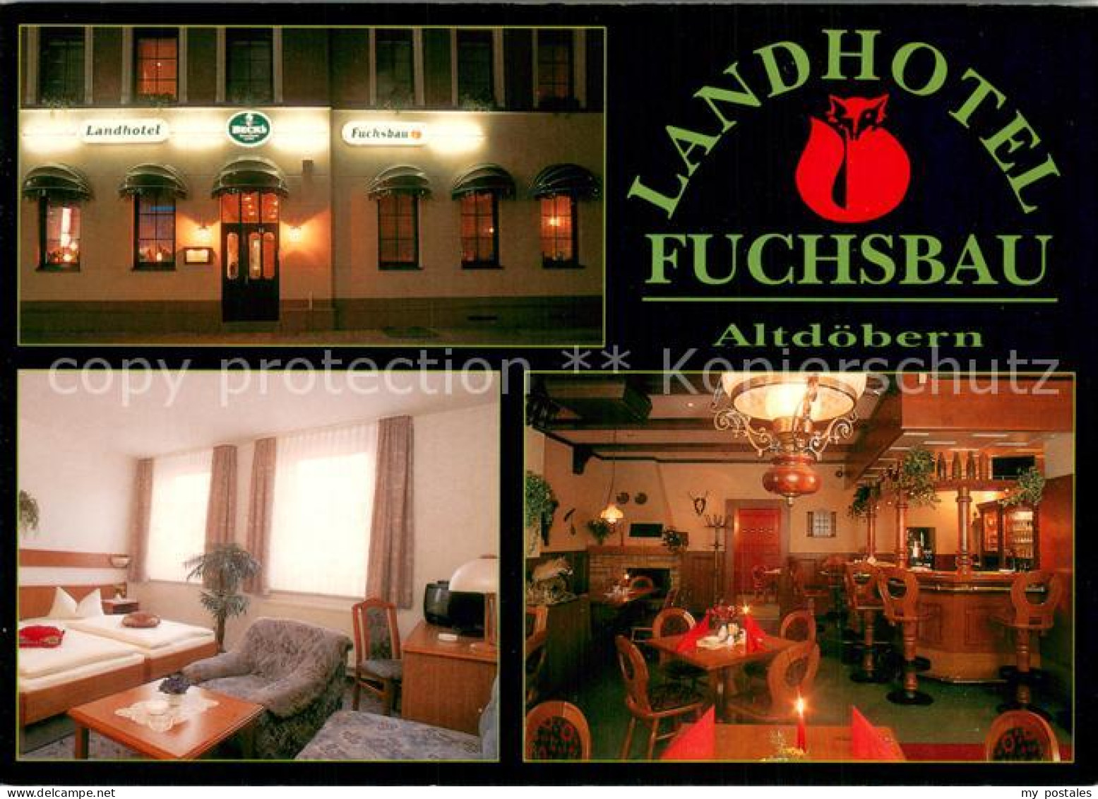 73754842 Altdoebern Landhotel Fuchsbau Zimmer Gaststube Bar Altdoebern - Altdöbern