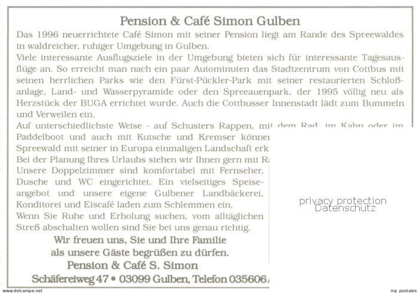 73754839 Gulben Pension Und Cafe Simon Spreewaldpartie Gulben - Kolkwitz