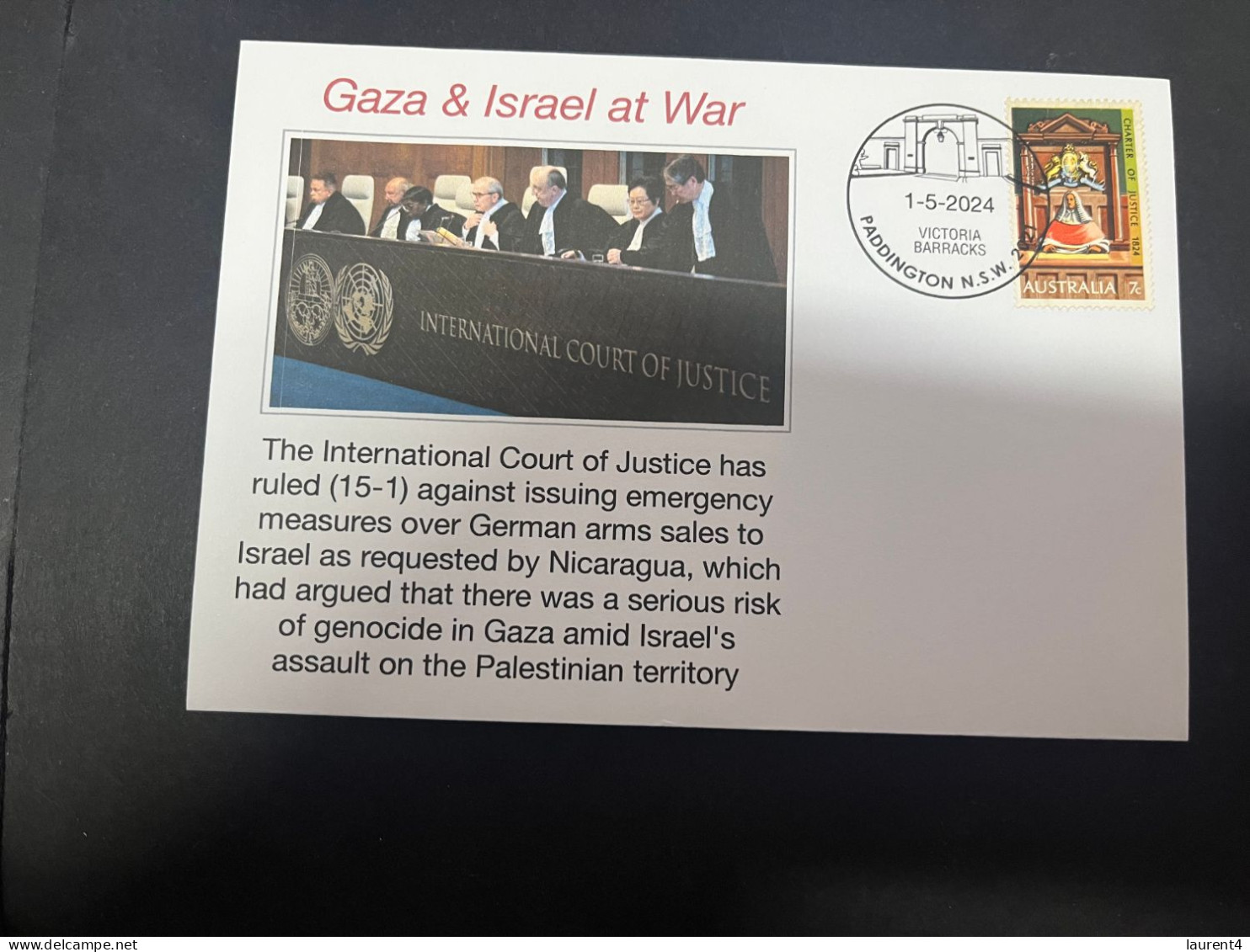 2-5-2024 (3 Z 32) GAZA War - ICJ Reject Nicaragua Emrgency Measure Againt Germany Sale Of Arms To Israel - Militaria