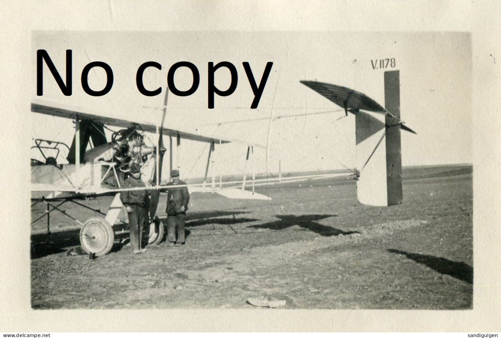 PHOTO FRANCAISE - MECANO ET AVION BIPLAN AU TERRAIN DE BOUY A MOURMELON LE GRAND MARNE - GUERRE 1914 1918 - Krieg, Militär