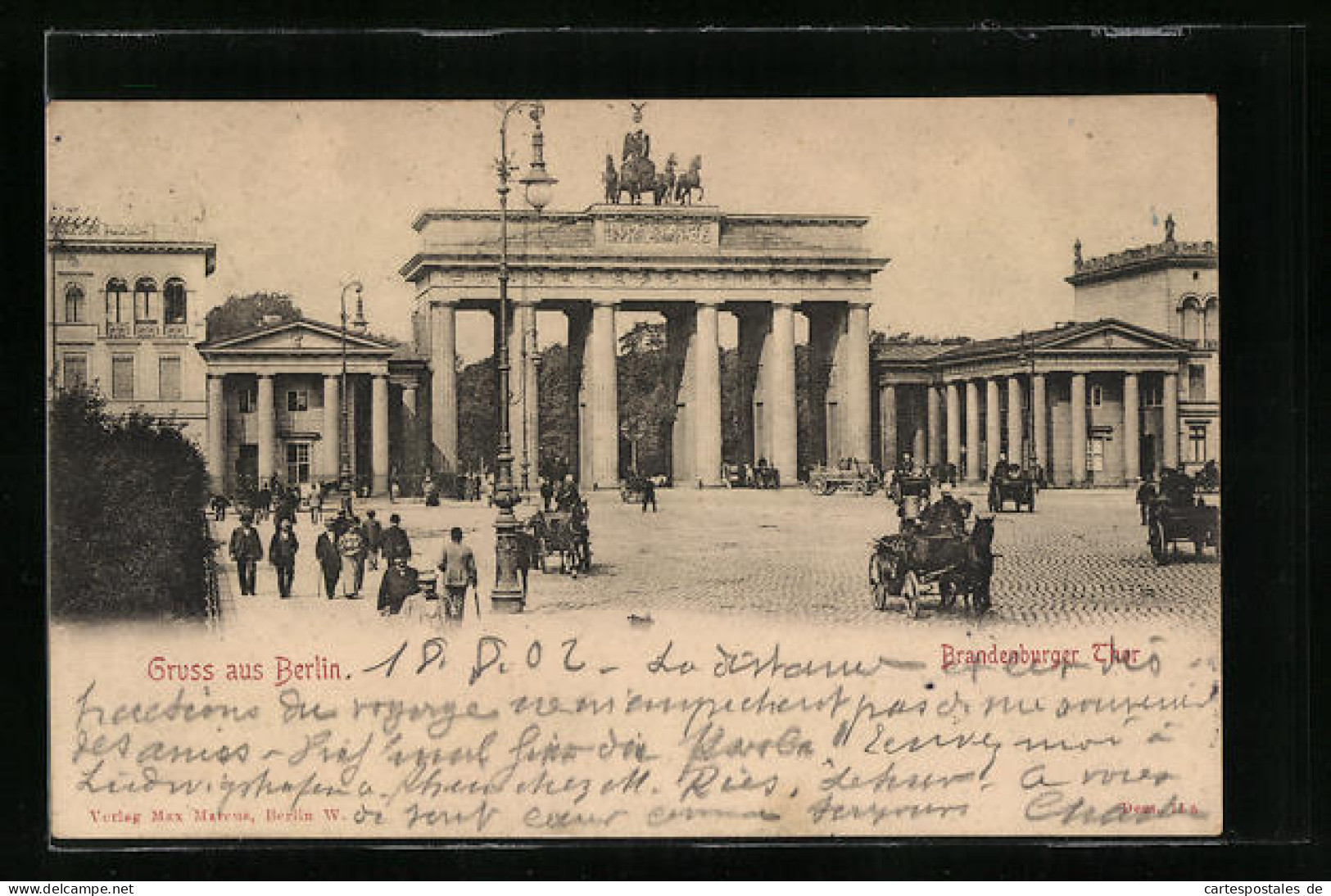 AK Berlin, Besucher Vor Dem Brandenburger Tor  - Other & Unclassified
