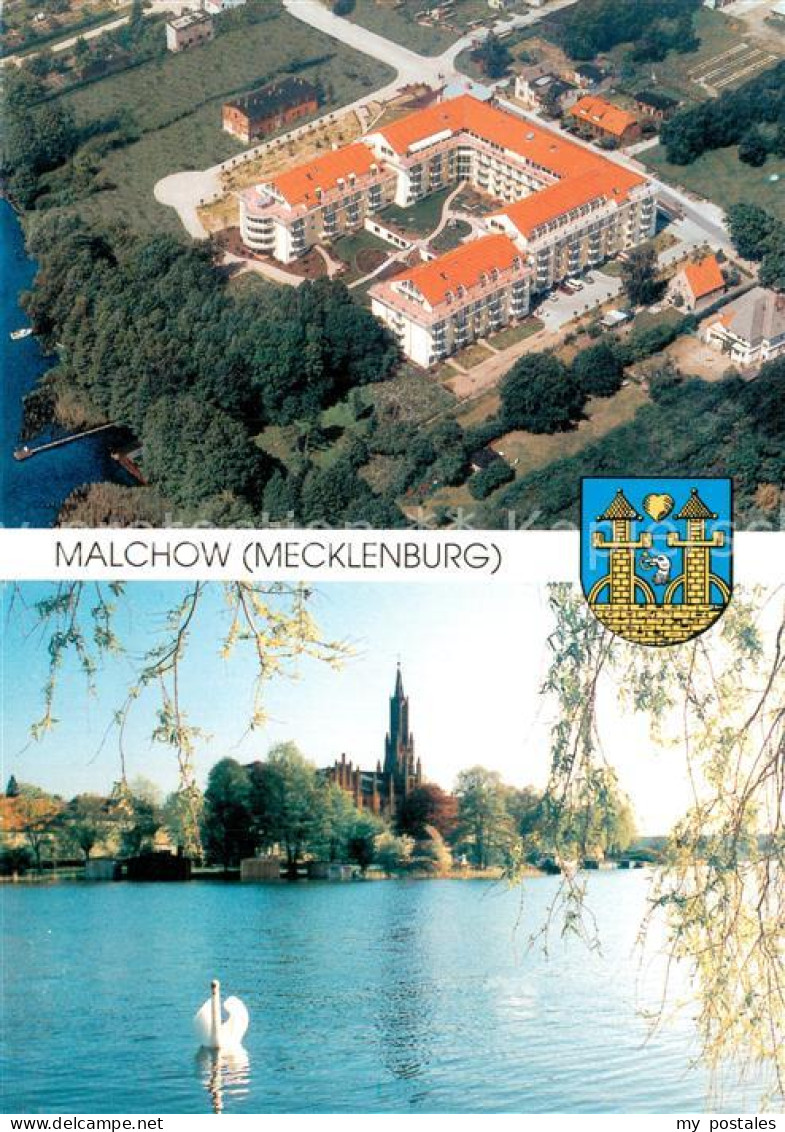 73754742 Malchow Klosterkirche Malchow Fliegeraufnahme Schwan Malchow - Andere & Zonder Classificatie