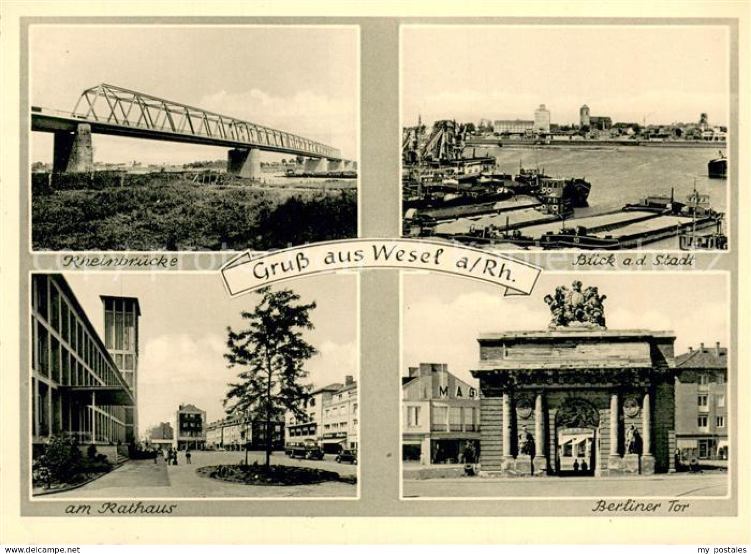 73754652 Wesel Rhein Rheinbruecke Berliner-Tor Rathaus  Wesel Rhein - Wesel