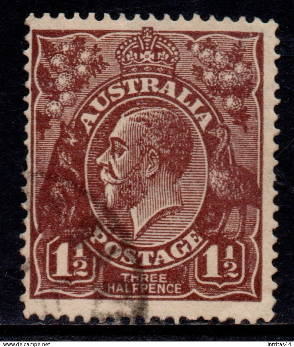 AUSTRALIA 1919  1.1/2d RED-BROWN  KGV STAMP PERF.14 LMW SG.52 VFU. - Used Stamps