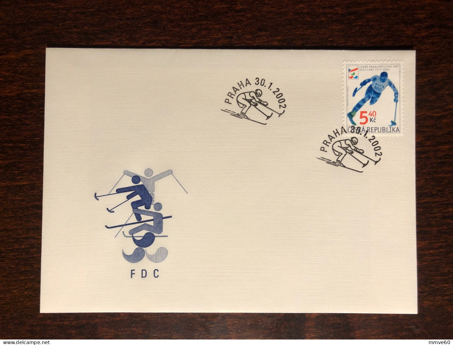 CZECH FDC COVER 2002 YEAR PARALYMPICS DISABLED SPORTS HEALTH MEDICINE STAMPS - FDC