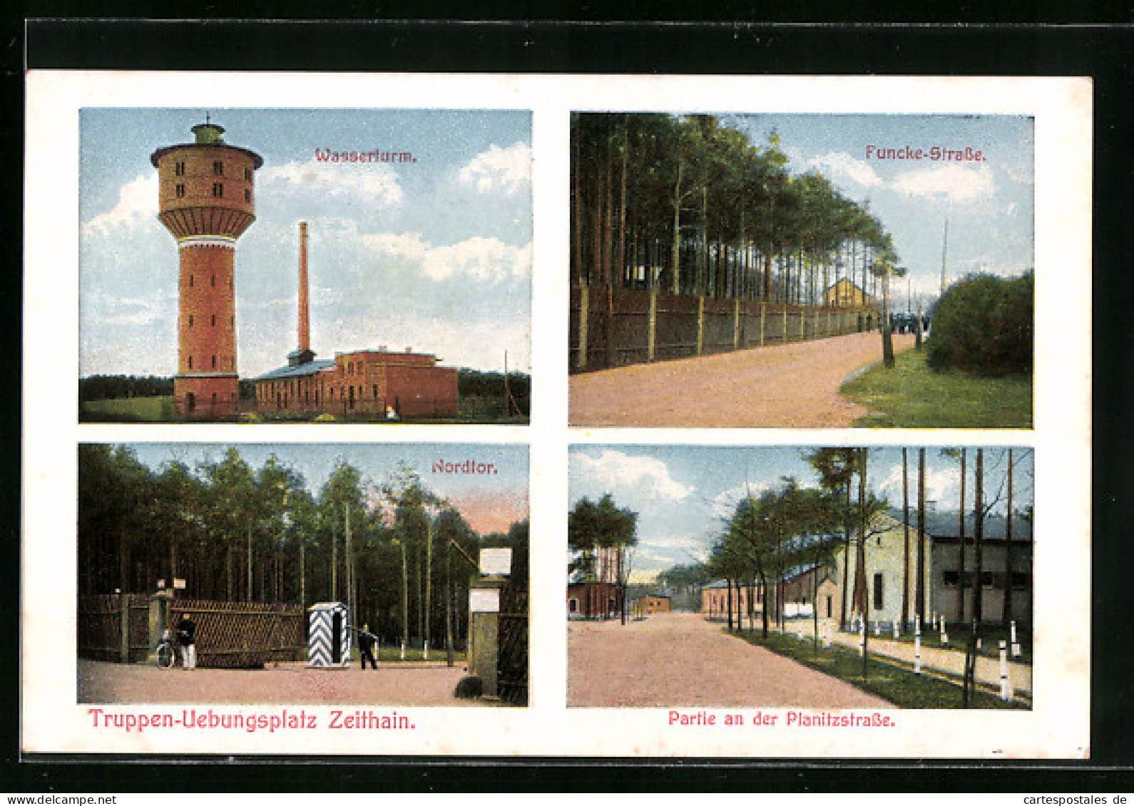 AK Zeithain, Truppenübungsplatz Mit Wasserturm, Funcke-Strasse Und Nordtor  - Zeithain