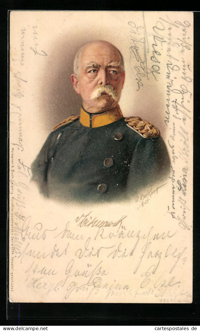 Künstler-AK Portrait Von Bismarck In Uniform  - Historical Famous People