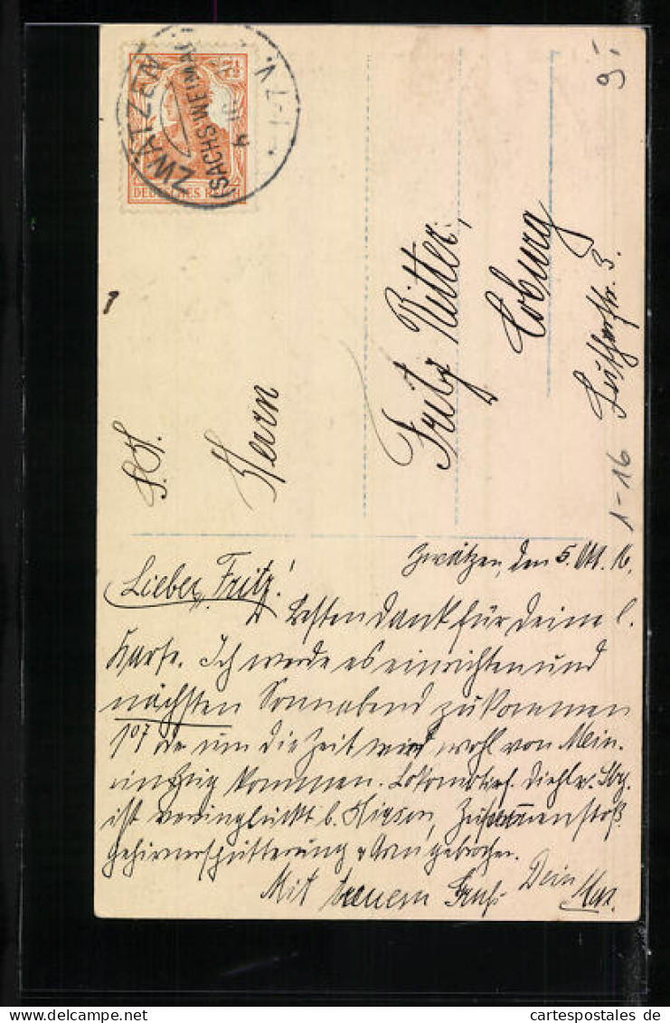 AK Erbgrossherzog Wilhelm Ernst Und Prinzessin Sophie Von Sachsen-Weimar-Eisenach  - Koninklijke Families