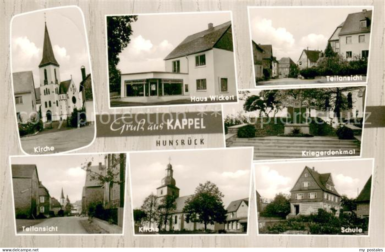 73754264 Kappel Hunsrueck Kirche Haus-Wickert Kriegerdenkmal Schule Kappel Hunsr - Sonstige & Ohne Zuordnung