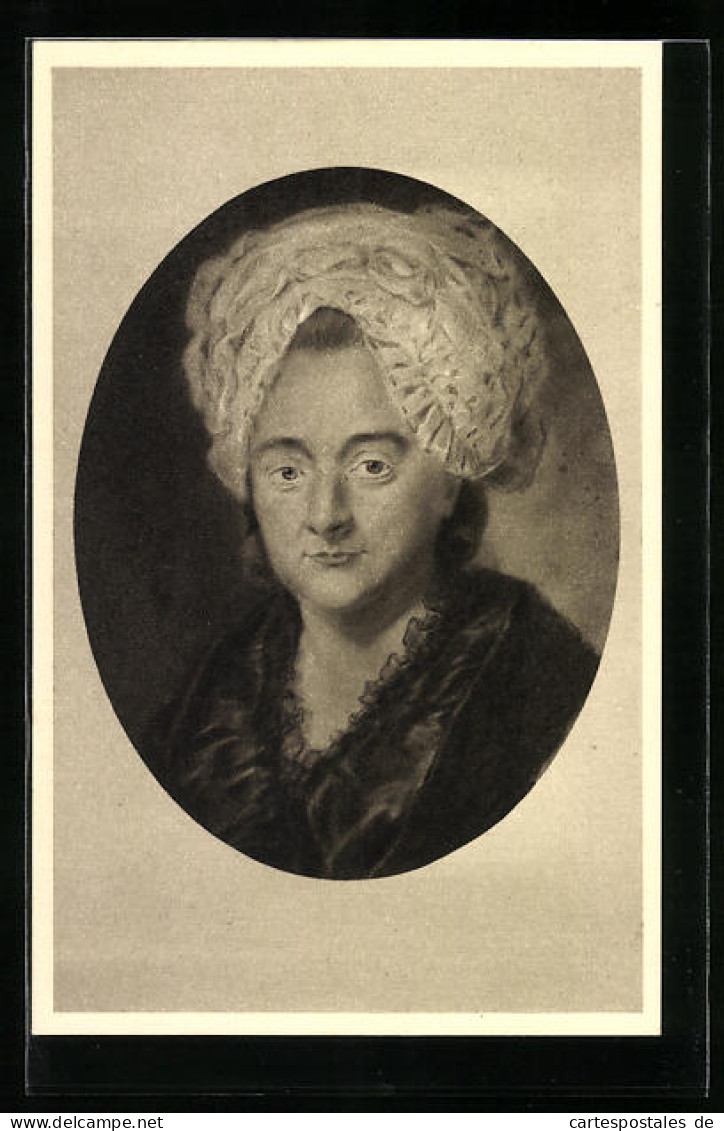 Künstler-AK Catharina Elisabeth Goethe, Des Dichters Mutter  - Schriftsteller