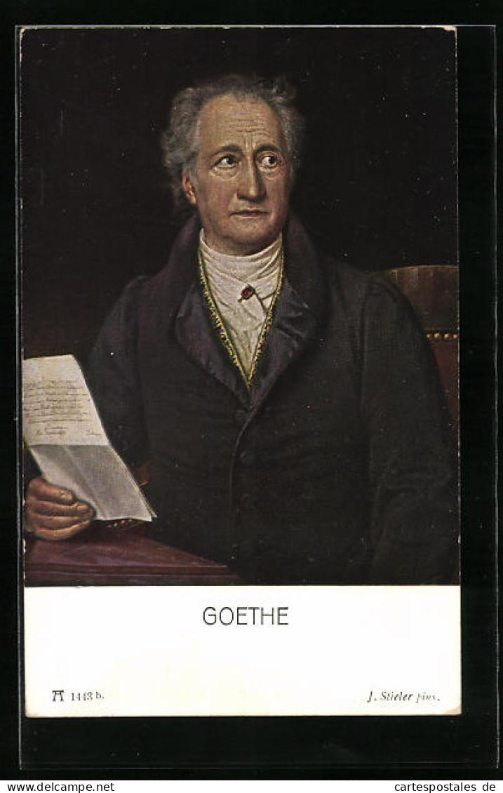 Künstler-AK Portrait Von Goethe  - Ecrivains