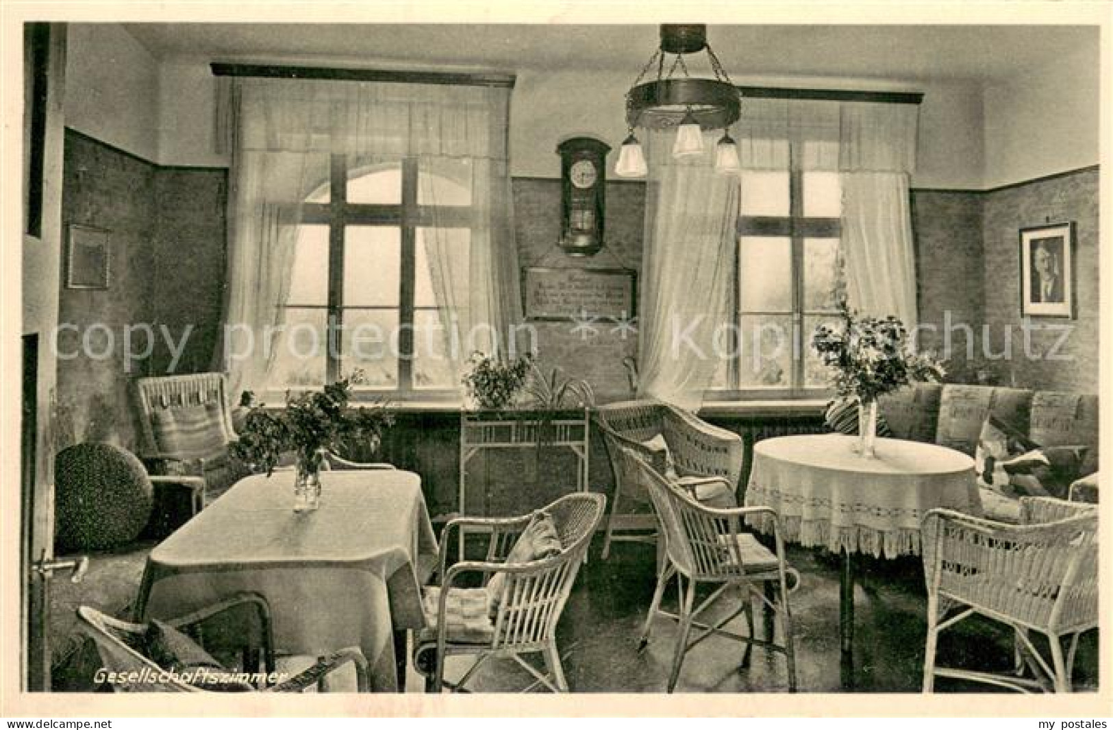 73754179 Bad Salzuflen Erholungsheim Bergfrieden Gesellschaftszimmer Bad Salzufl - Bad Salzuflen