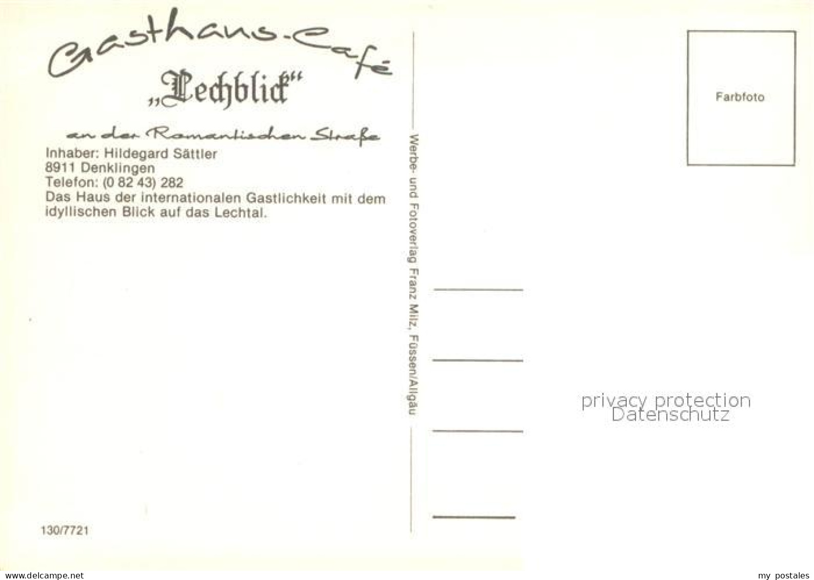 73646152 Denklingen Oberbayern Gasthaus Lechblick Gaststube Terrasse Seepartie D - Autres & Non Classés