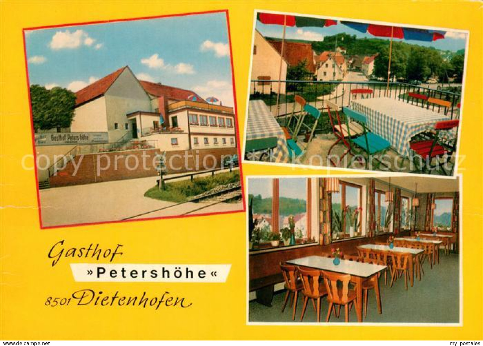 73646137 Dietenhofen Mittelfranken Gasthof Petershoehe Gaststube Terrasse Dieten - Autres & Non Classés